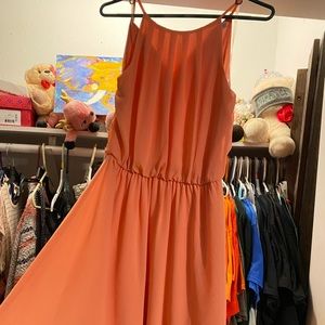 Coral colored dress